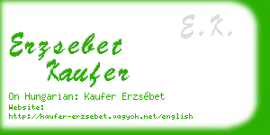 erzsebet kaufer business card