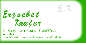 erzsebet kaufer business card